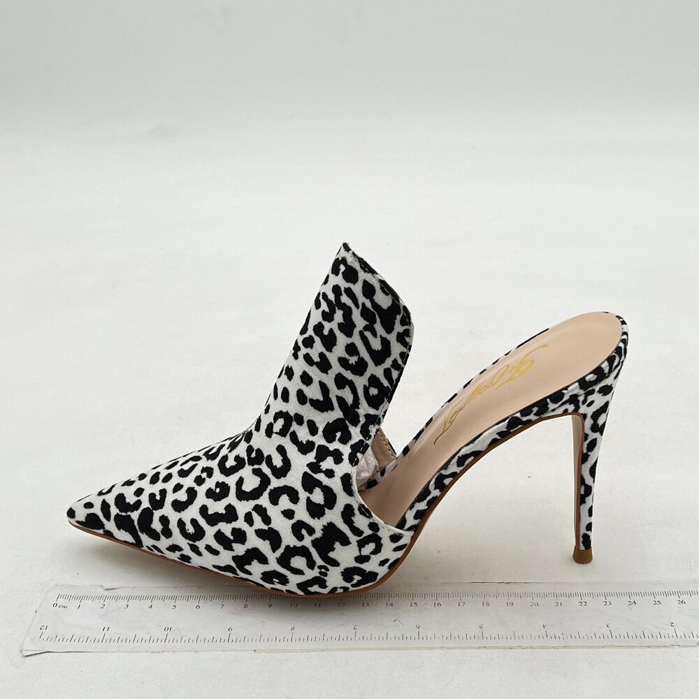 Fowt Leopard Print Side V Cut Backless Mules For … - image 2
